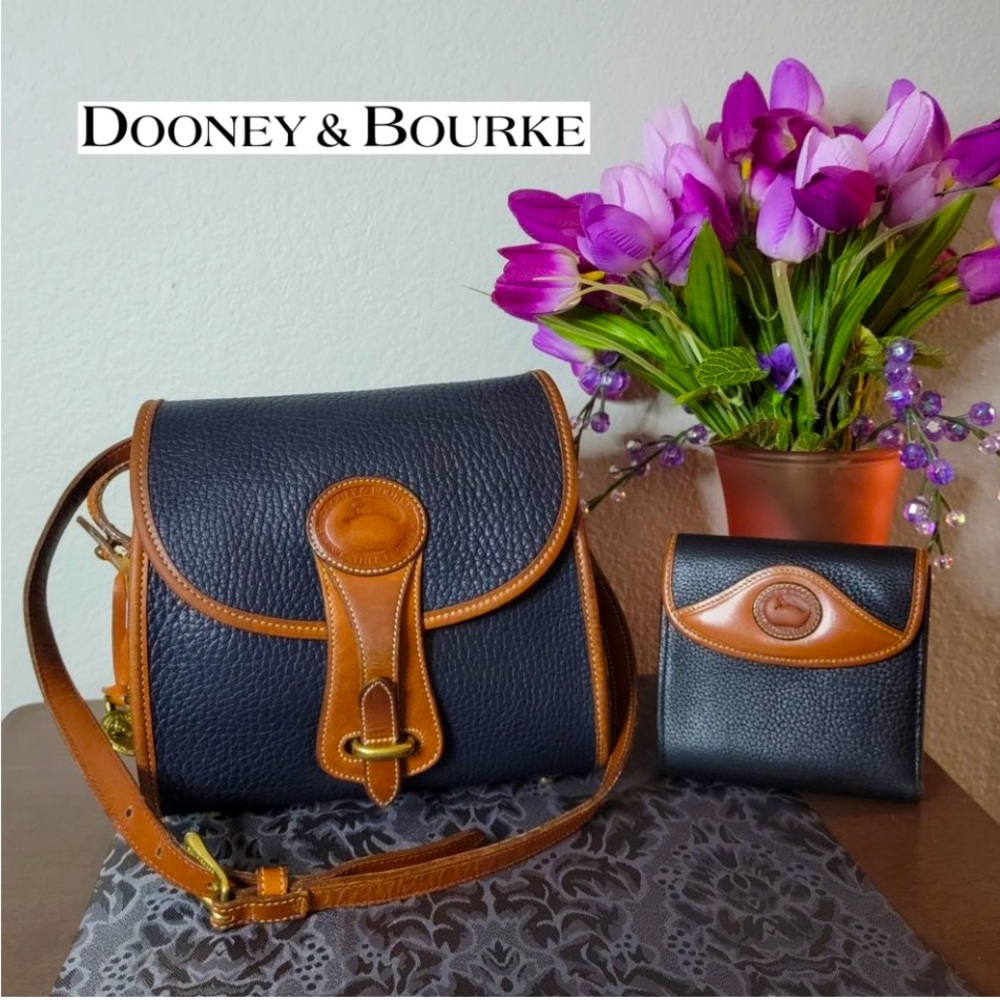 Dooney & Bourke Vintage Essex All Weather Leather Crossbody Bag/Wallet Bundle